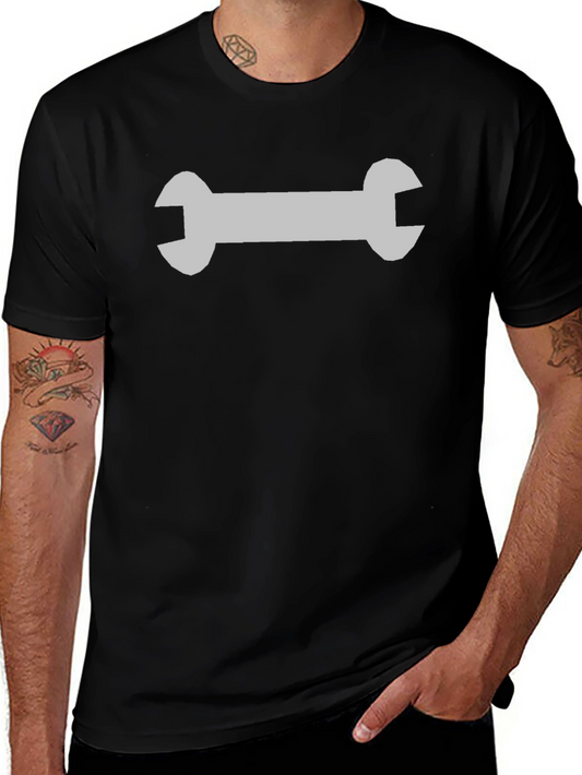 Wrench Graphic Black T-Shirt - Mechanic Style