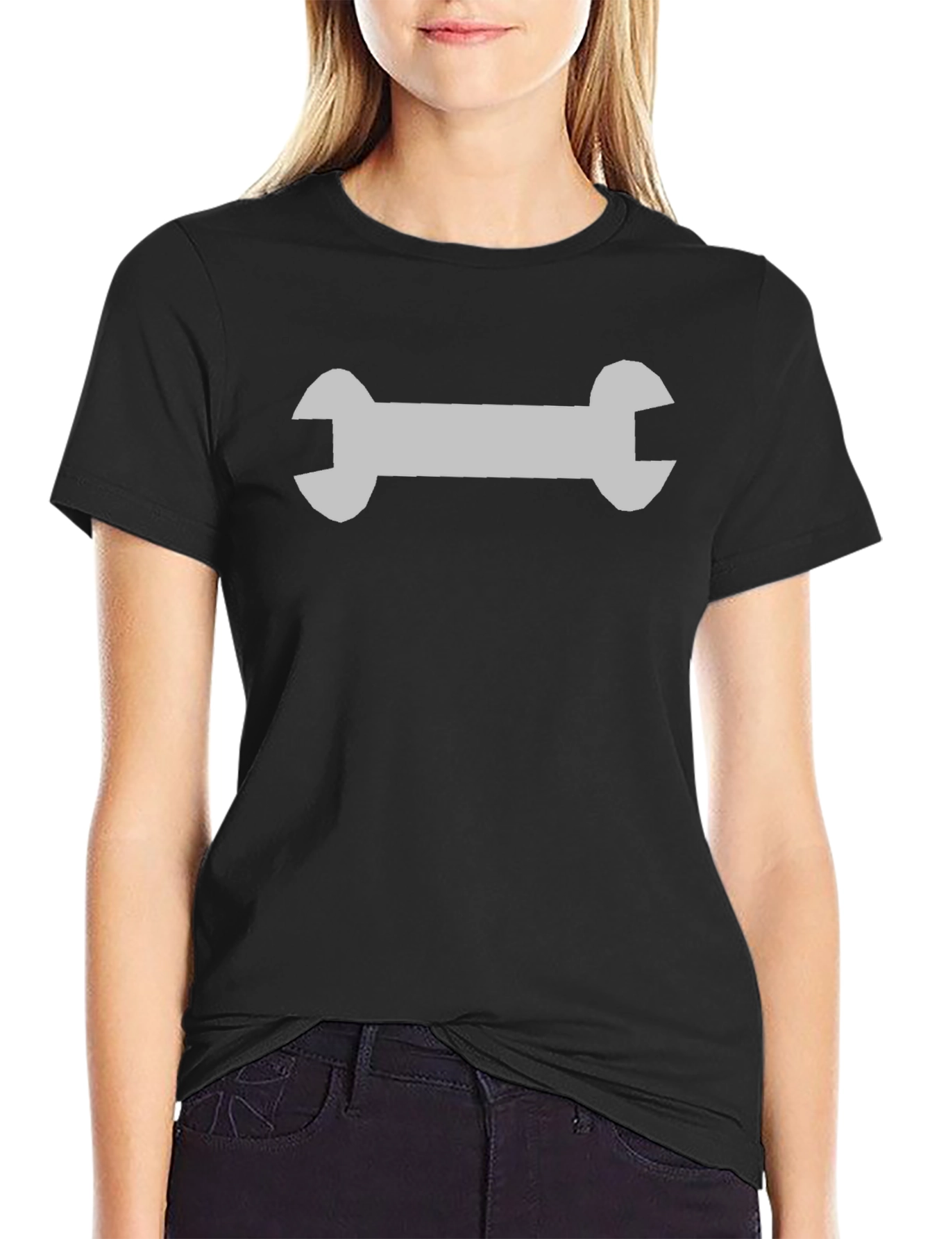 Wrench Graphic Black T-Shirt - Mechanic Style