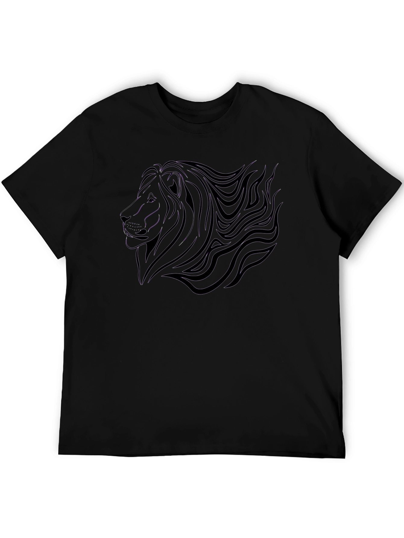Black Lion Graphic Tee - Stylish Mens Shirt