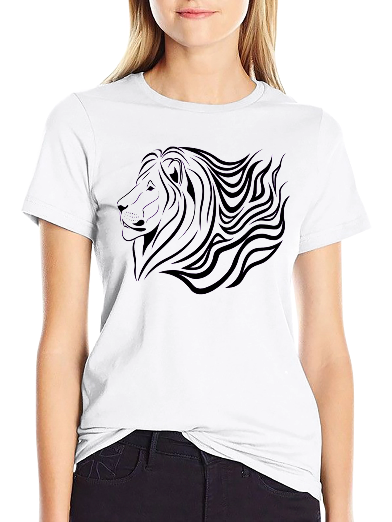 Black Lion Graphic Tee - Stylish Mens Shirt