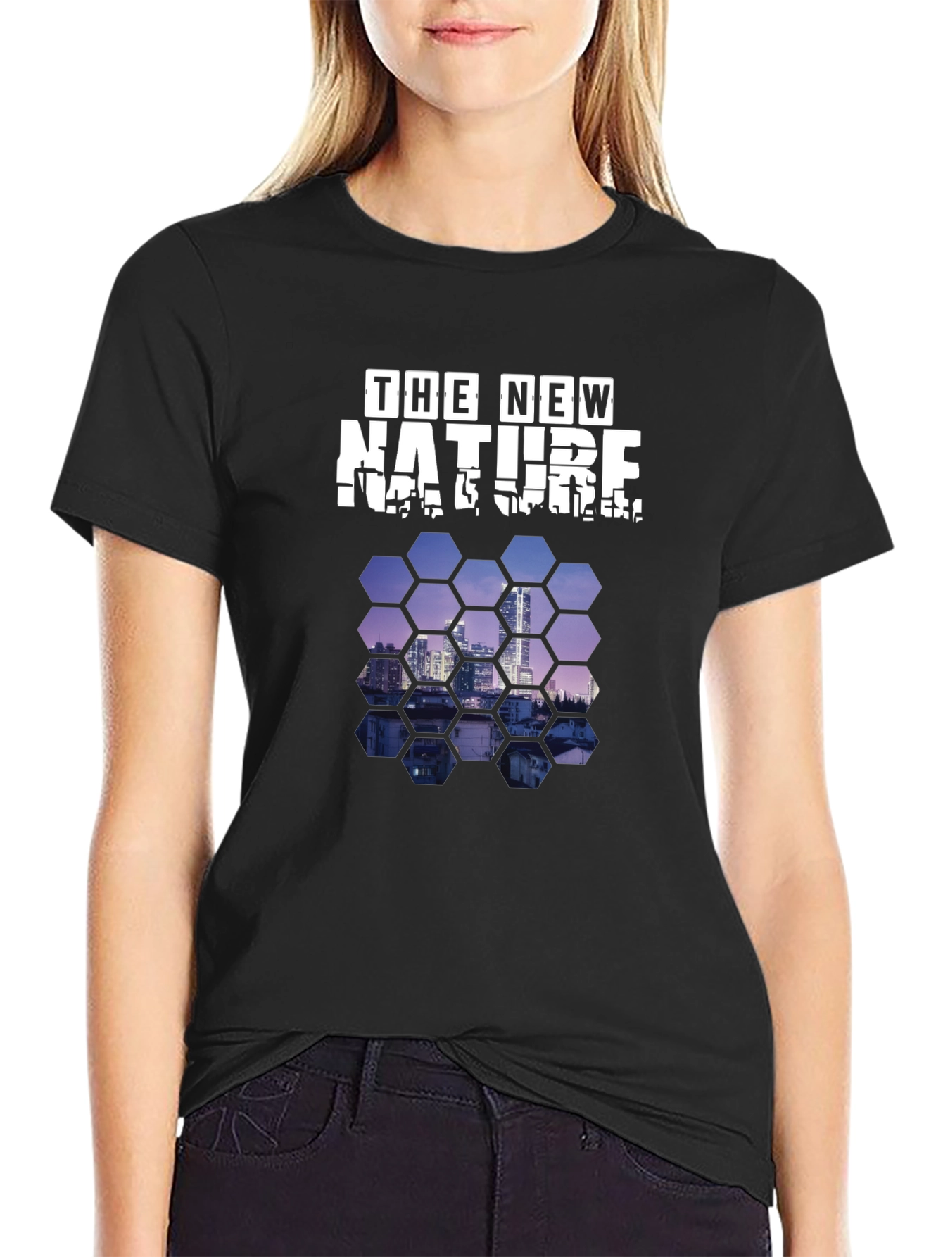 The New Nature Black Graphic T-Shirt