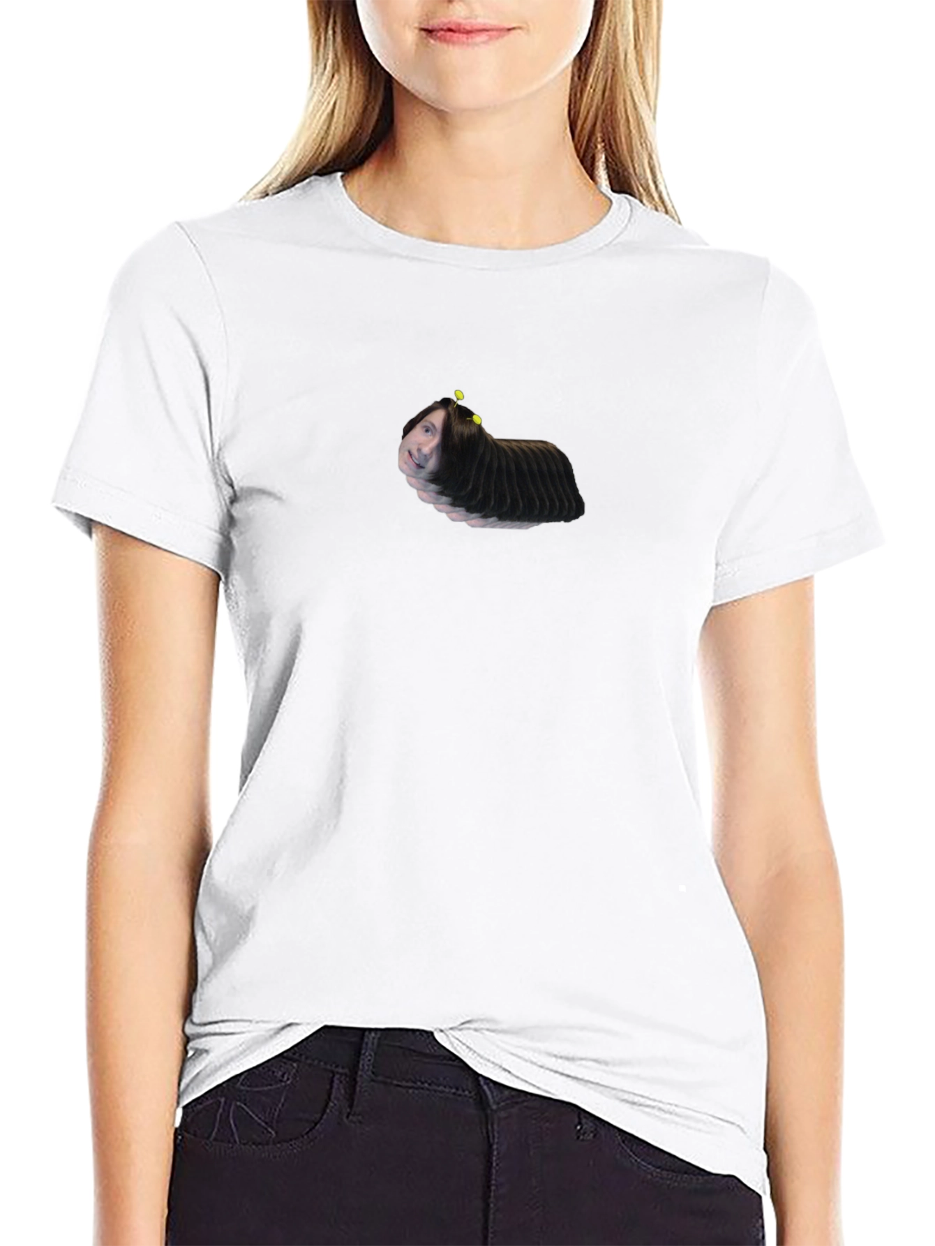 Unique Graphic T-Shirt - Caterpillar Face Design