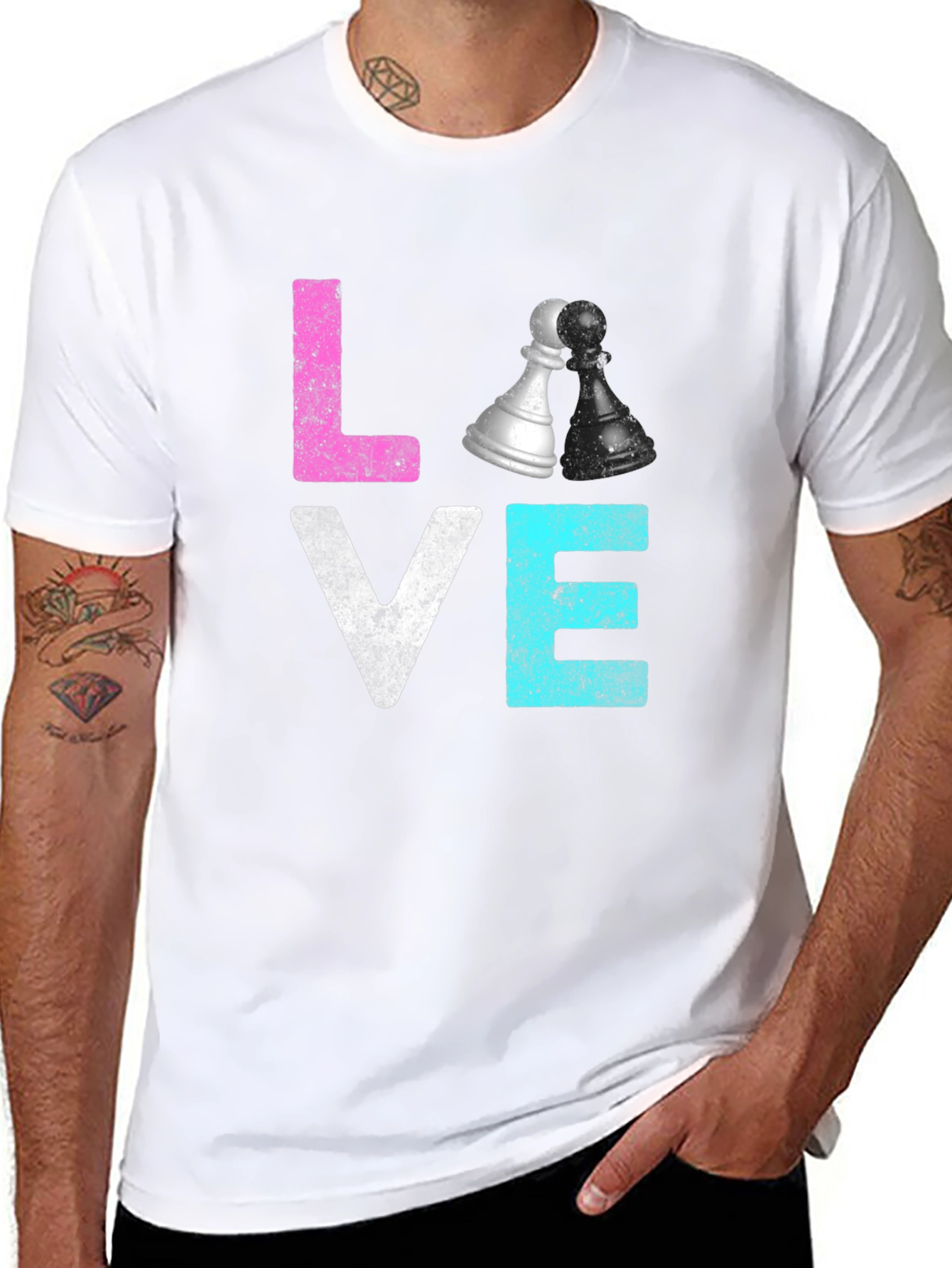 Chess Love Graphic T-Shirt - Stylish Casual Wear