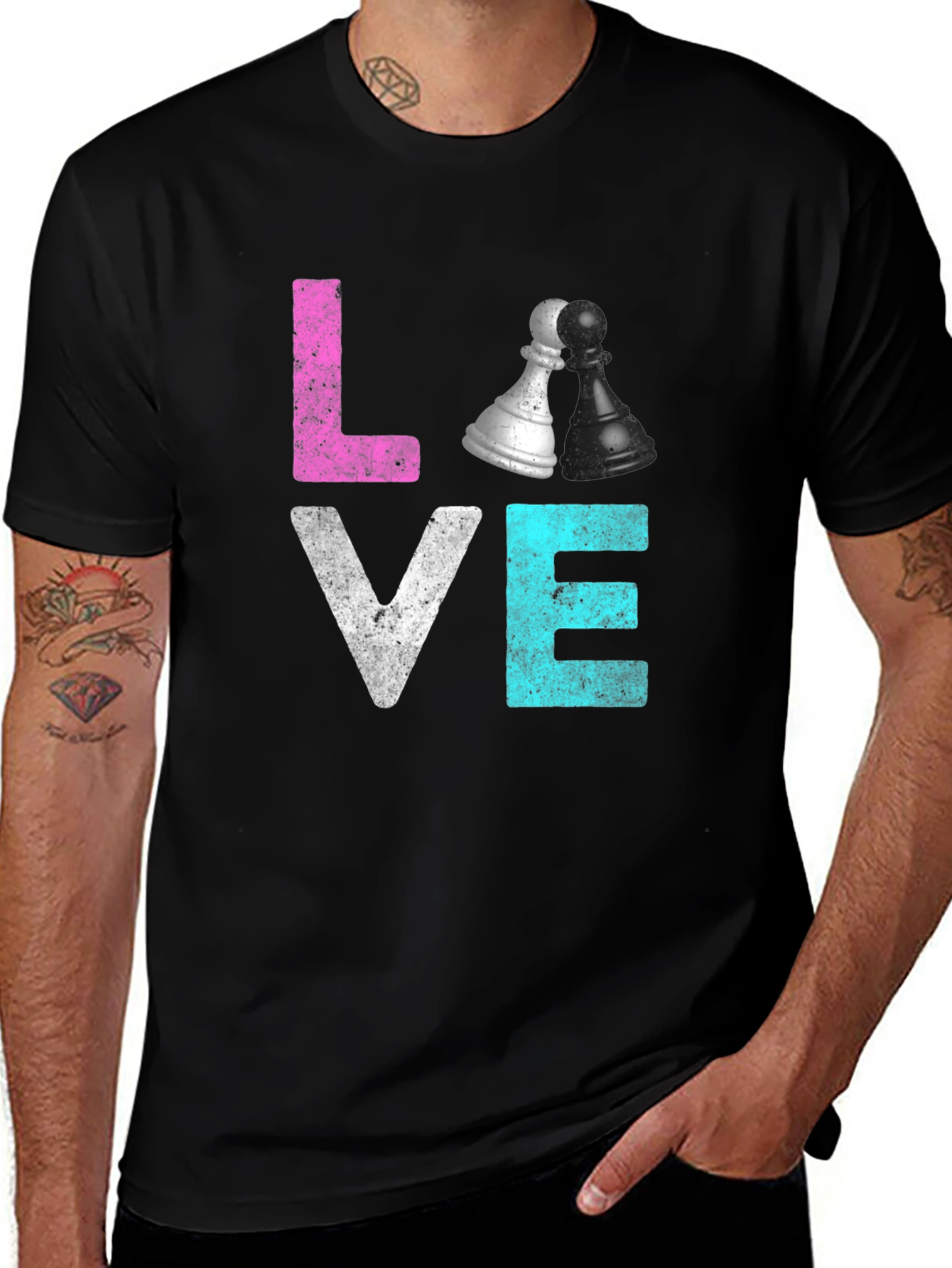 Chess Love Graphic T-Shirt - Stylish Casual Wear