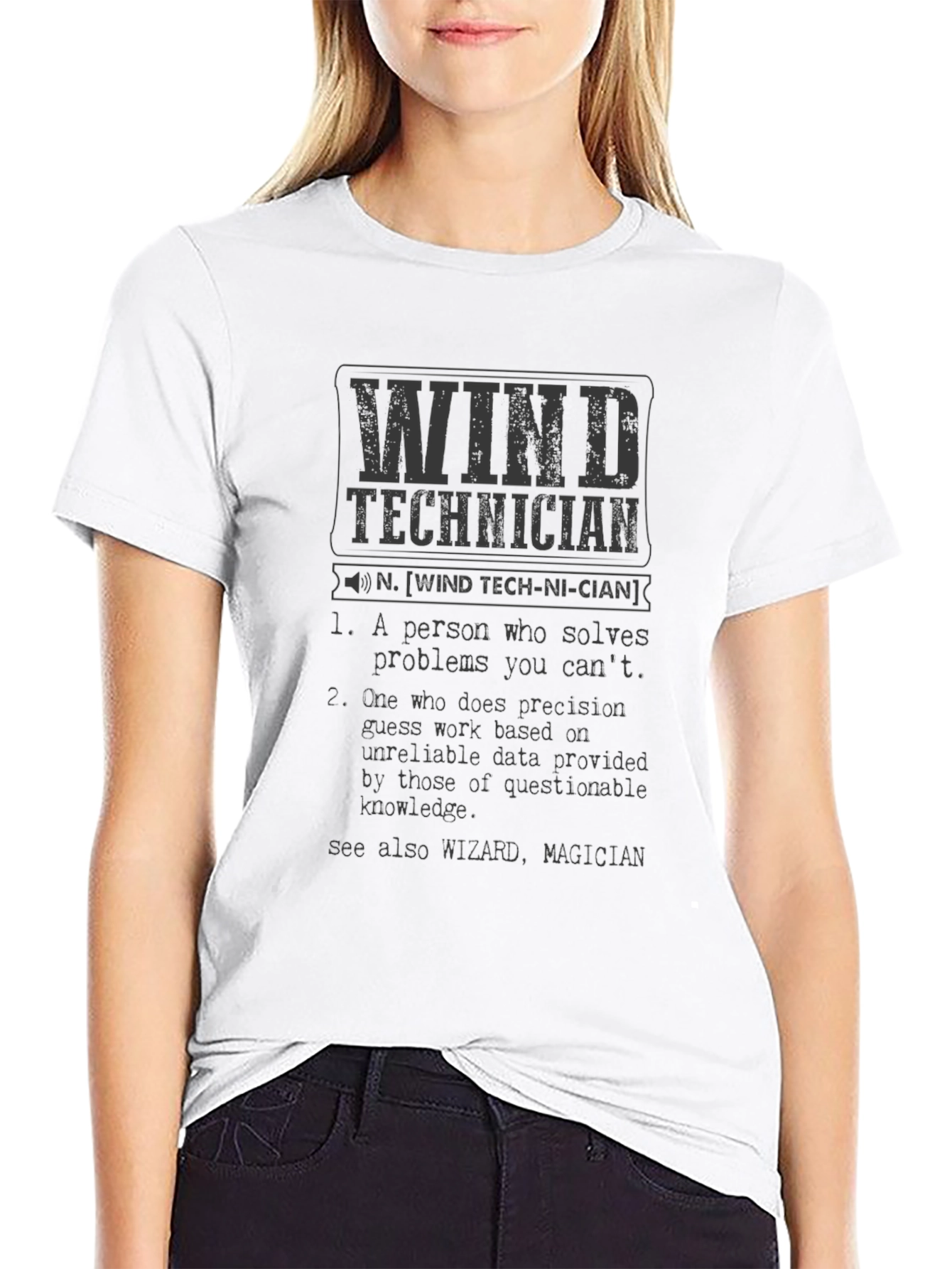 Wind Technician Definition T-Shirt - Funny Job Pride Tee