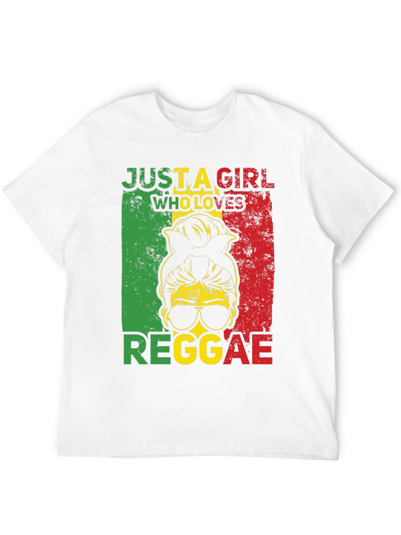 Reggae Girl Graphic Tee - Rastafarian Style
