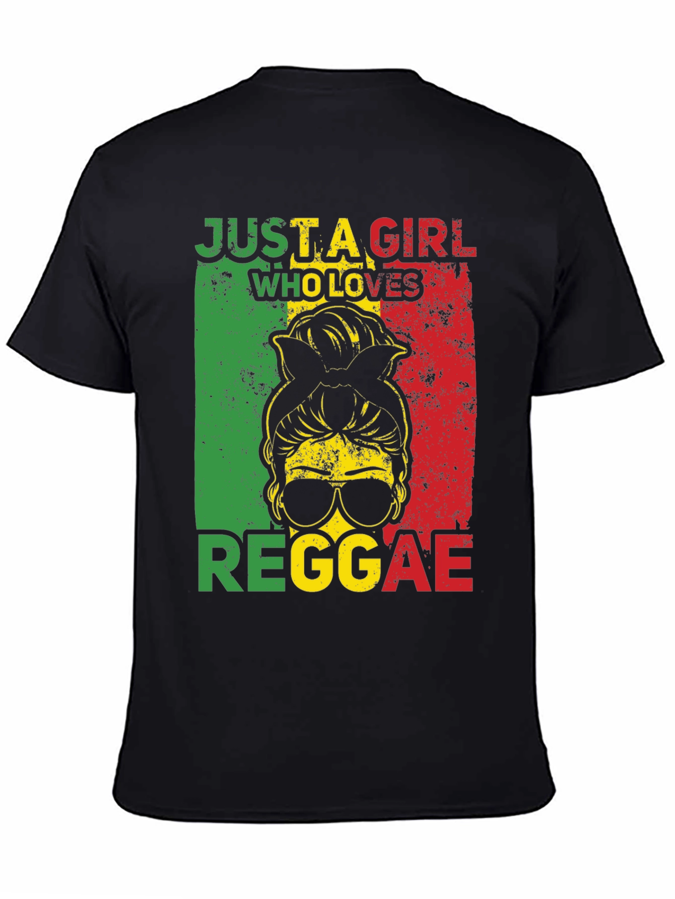 Reggae Girl Graphic Tee - Rastafarian Style