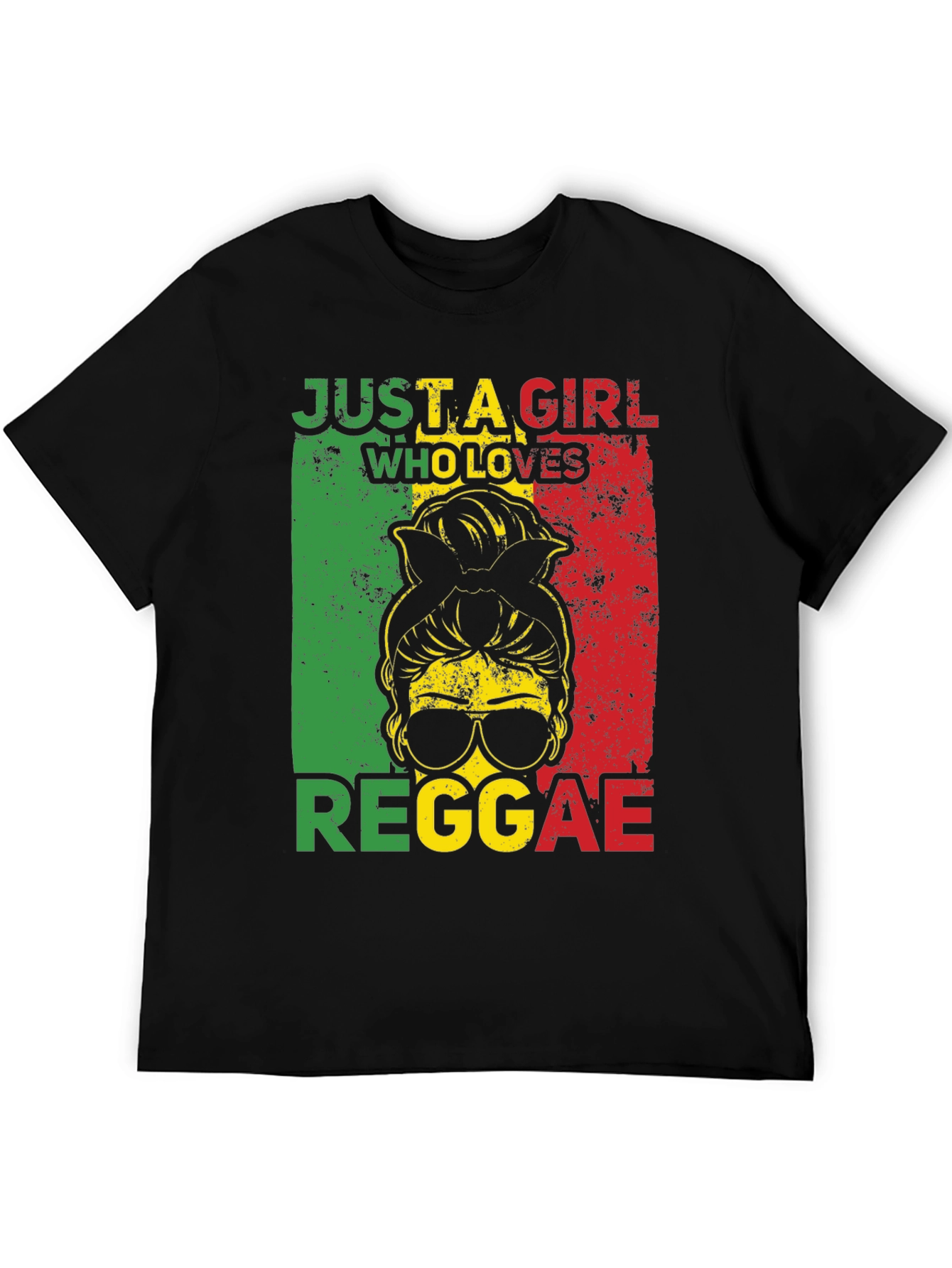 Reggae Girl Graphic Tee - Rastafarian Style