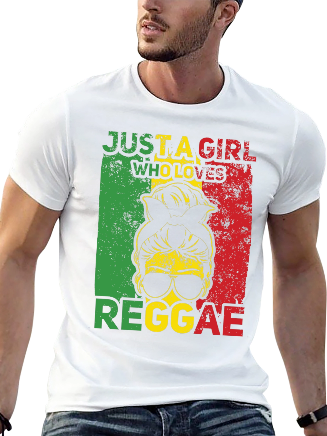 Reggae Girl Graphic Tee - Rastafarian Style