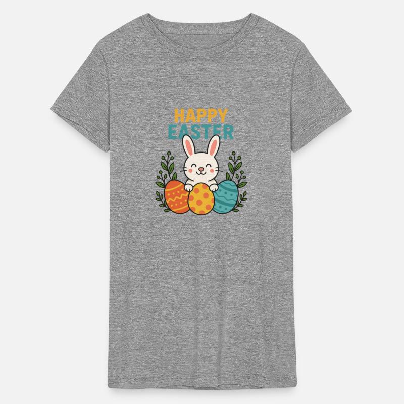 Happy Easter Bunny with Colorful Eggs