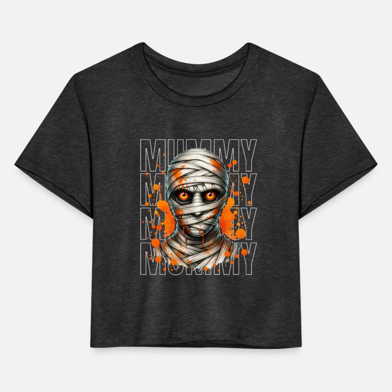 Happy Halloween Mummy Scary Eyes Orange Splatter