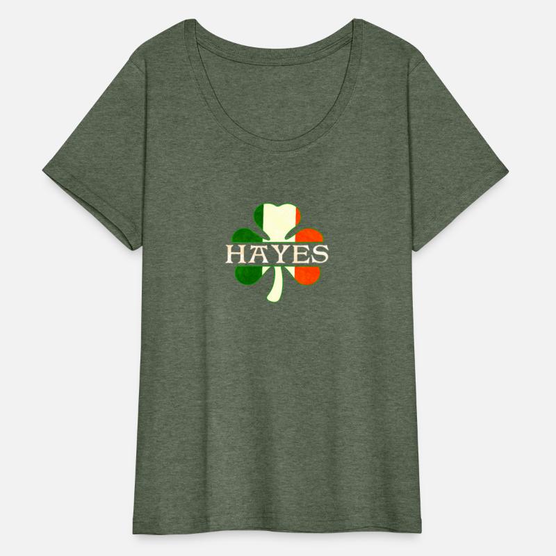 Hayes Irish Surname Ireland Flag Shamrock