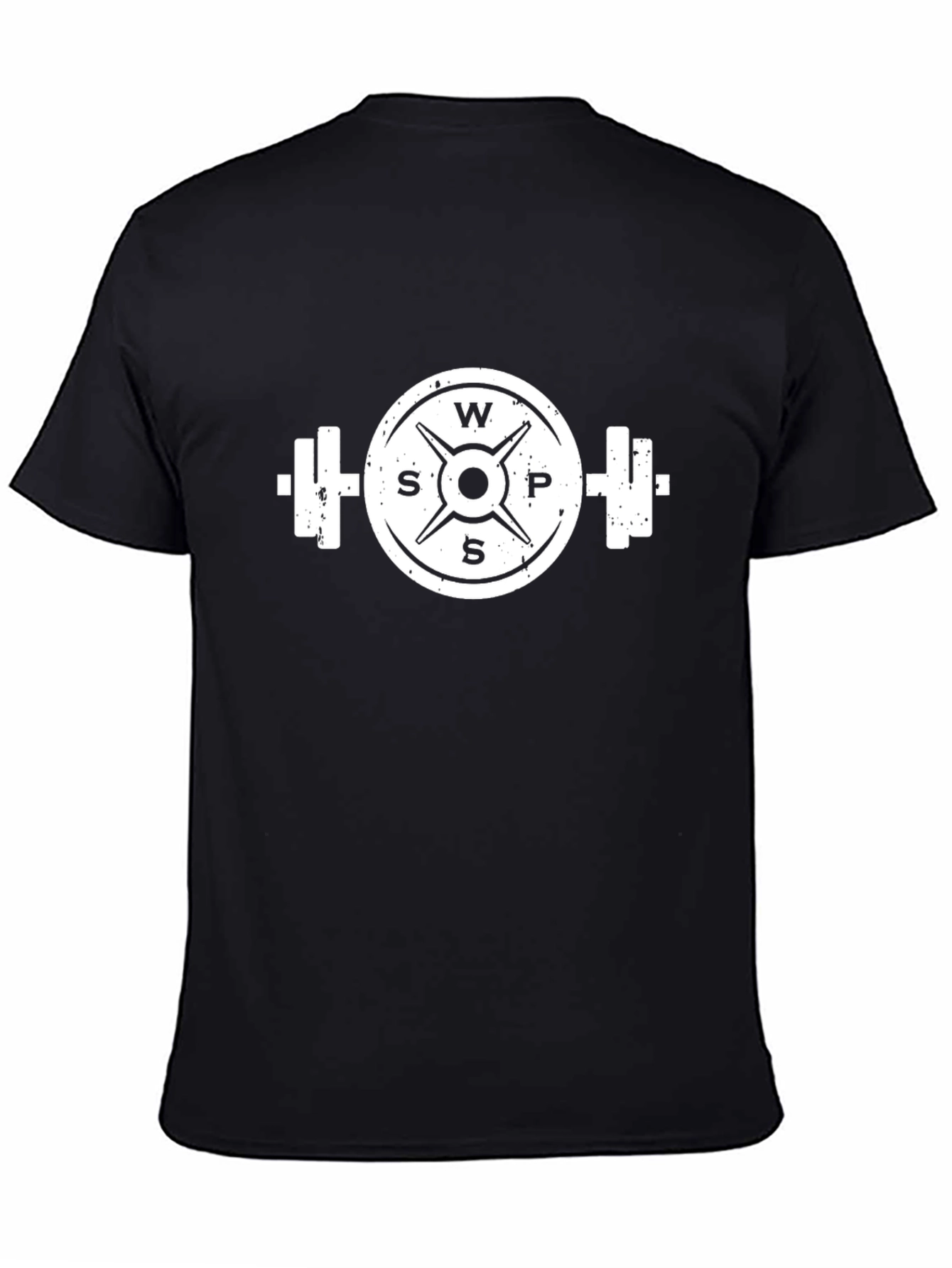 Workout Weight Plate T-Shirt - Black