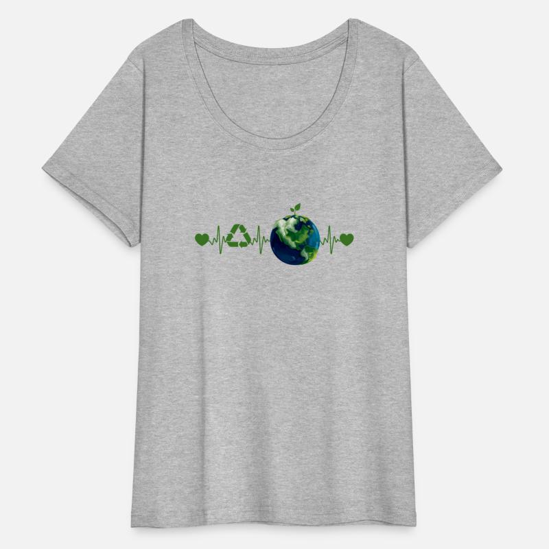 Heart Beat Earth Day Recycle Love Earth Day Annive