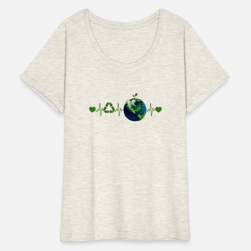 Heart Beat Earth Day Recycle Love Earth Day Annive