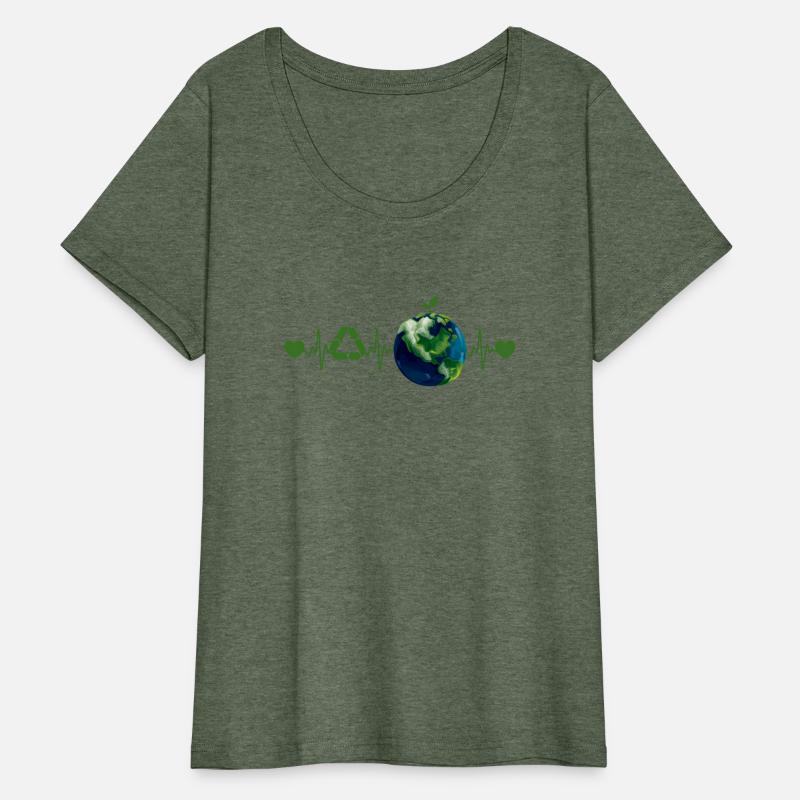 Heart Beat Earth Day Recycle Love Earth Day Annive