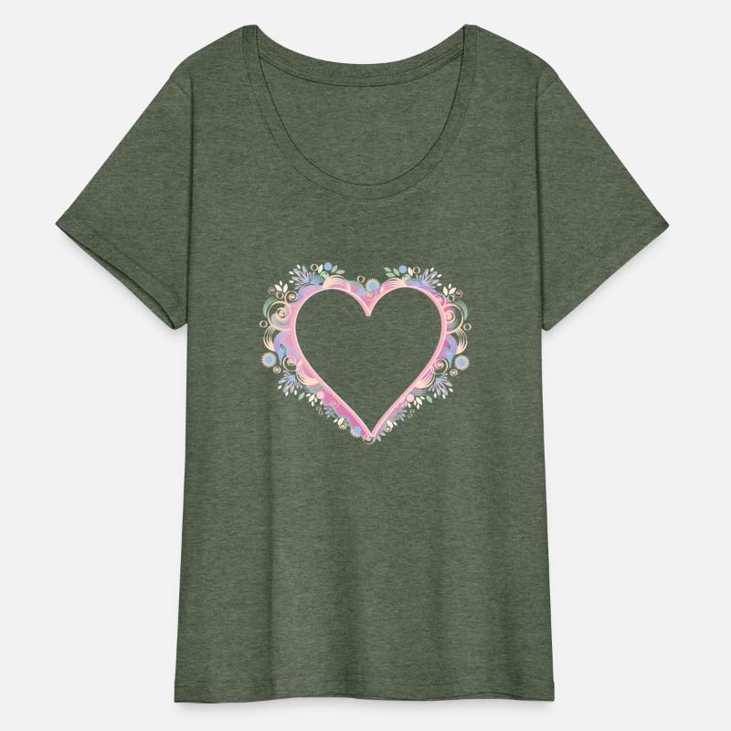 Heart frame in pastel colors and quilling look