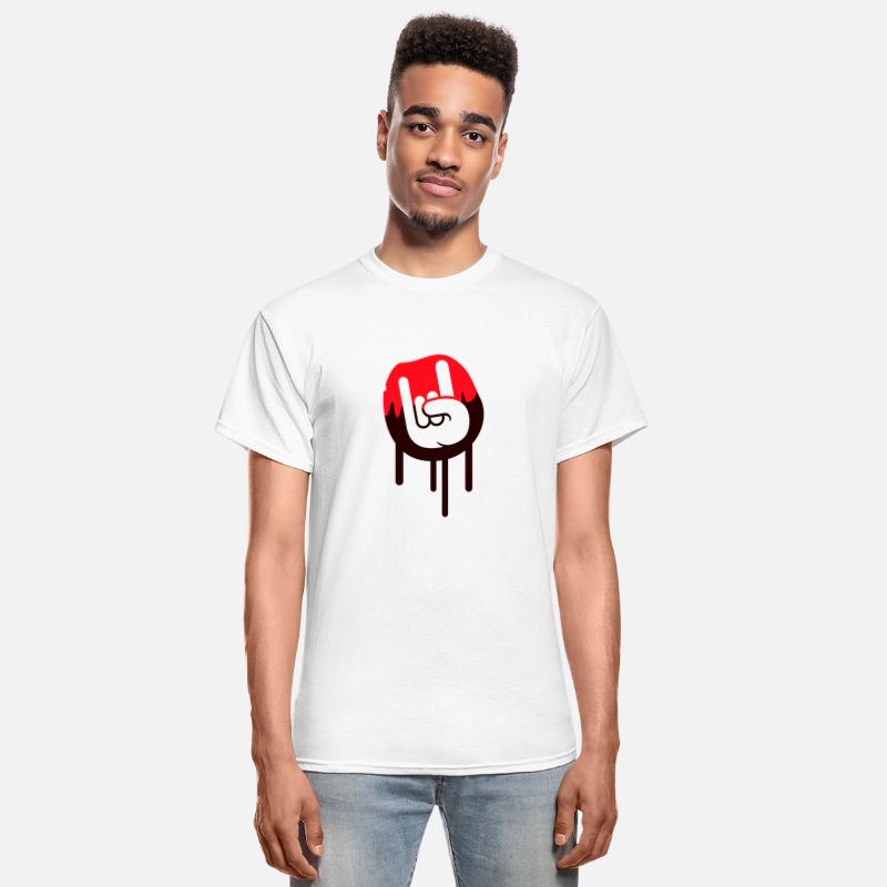 Heavy metal graffiti drop horn finger hand gesture
