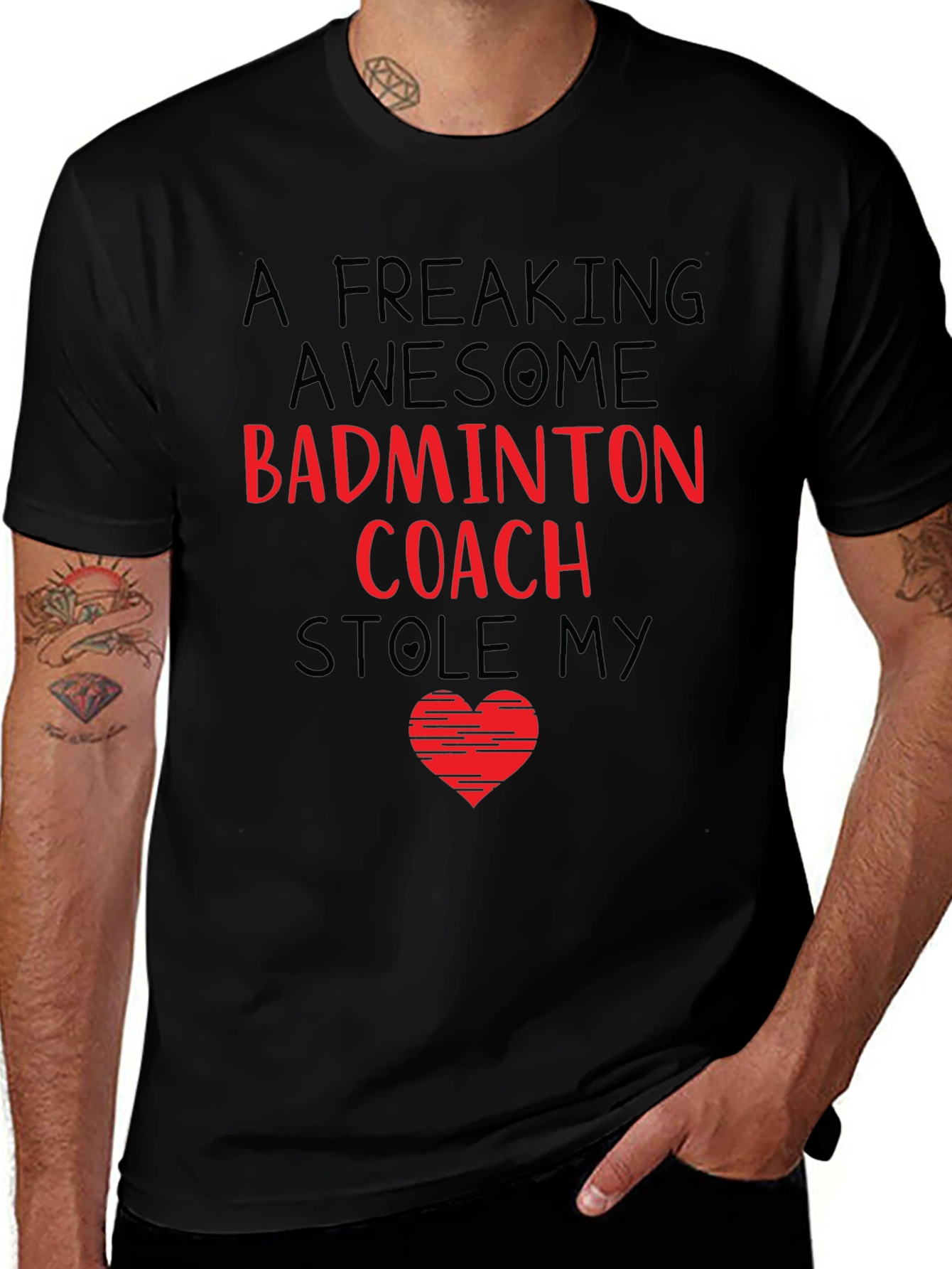 Badminton Coach T-Shirt - Stole My Heart!