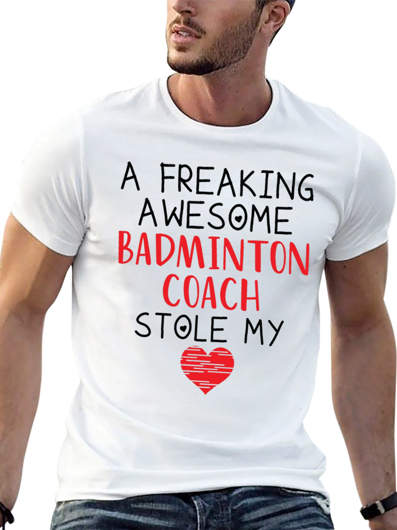 Badminton Coach T-Shirt - Stole My Heart!