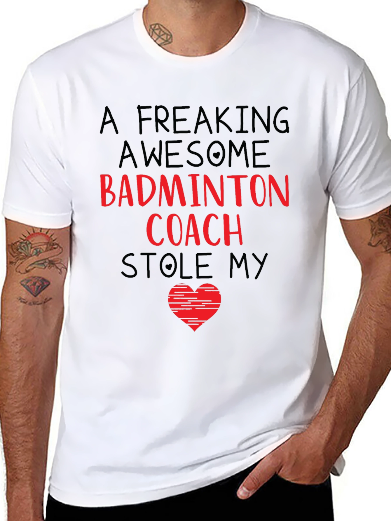 Badminton Coach T-Shirt - Stole My Heart!