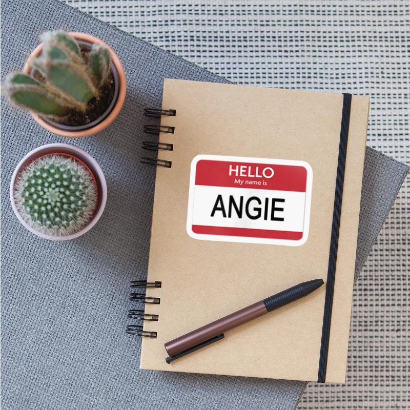 Hello Name Angie Tag