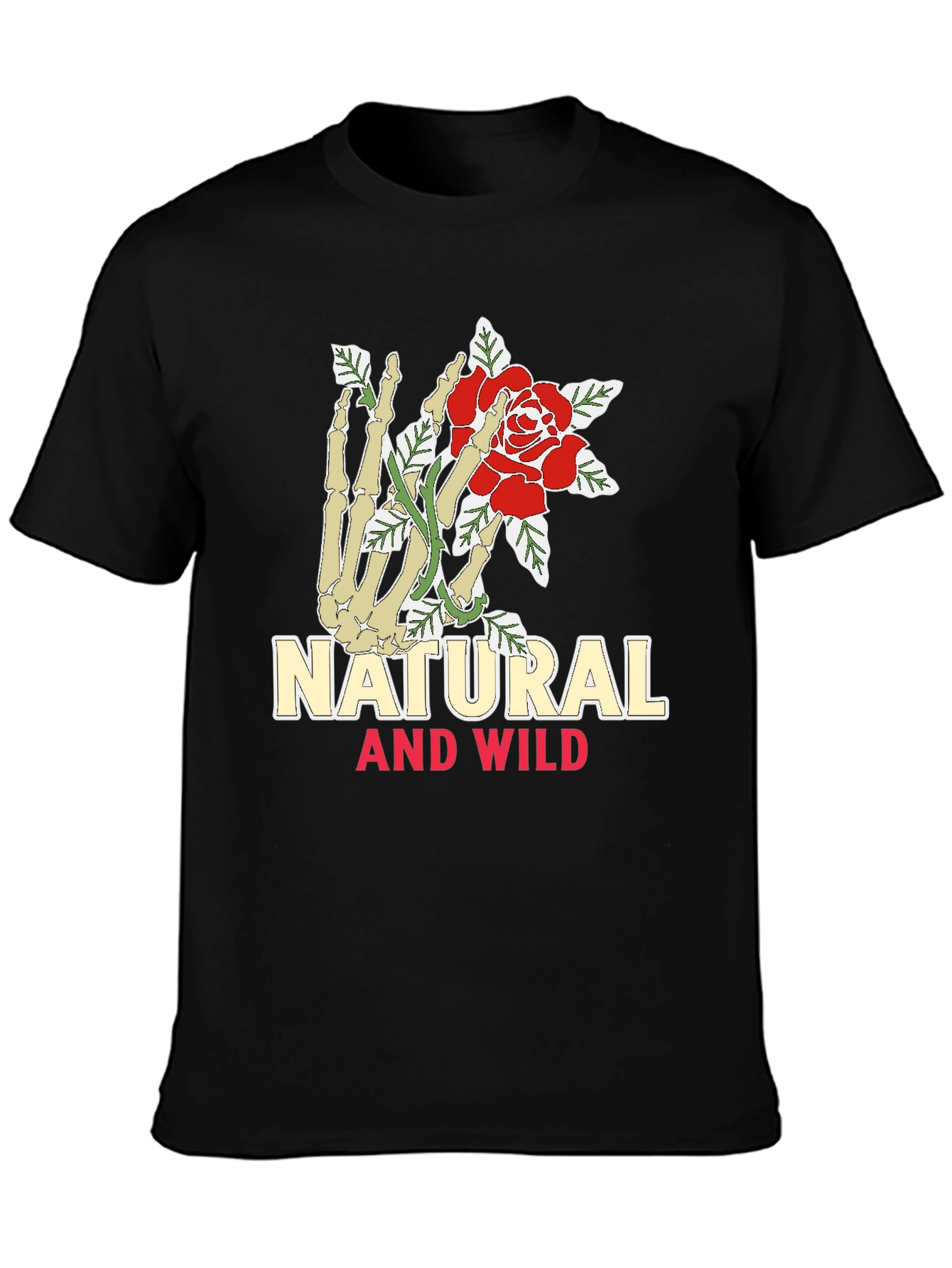 Natural & Wild Skeleton Hand Rose Graphic Tee