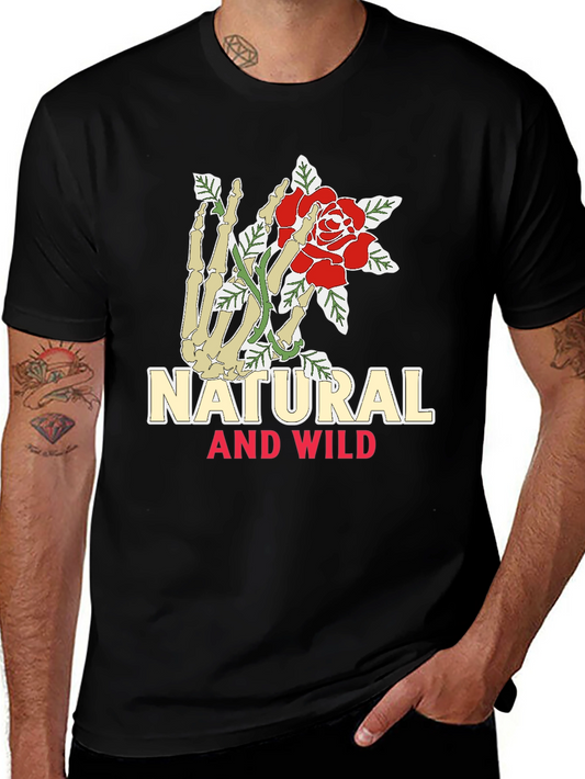 Natural & Wild Skeleton Hand Rose Graphic Tee