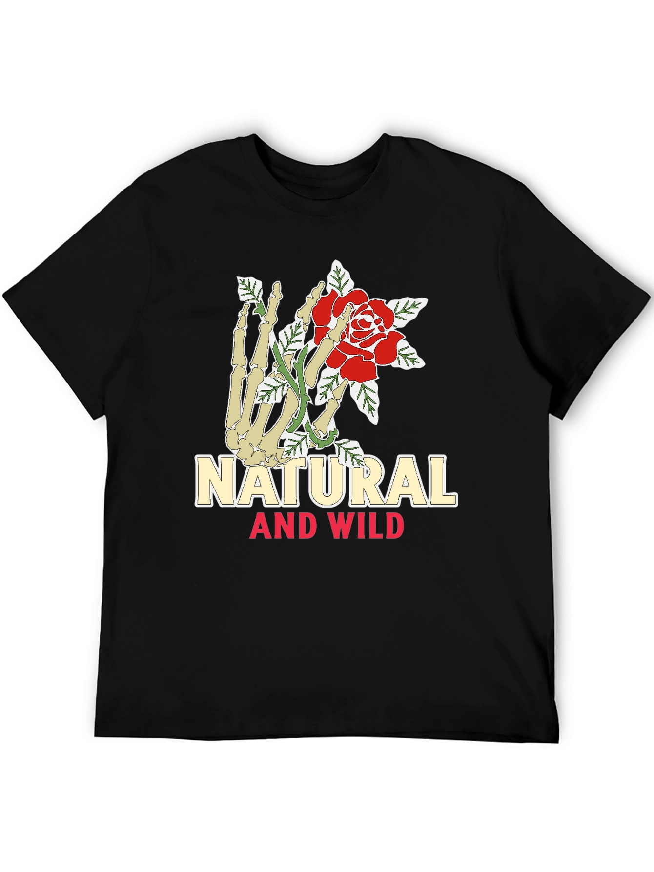 Natural & Wild Skeleton Hand Rose Graphic Tee