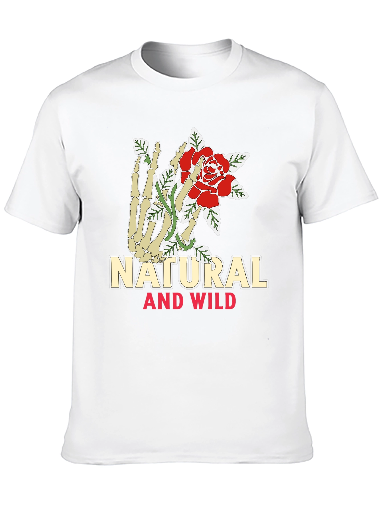 Natural & Wild Skeleton Hand Rose Graphic Tee