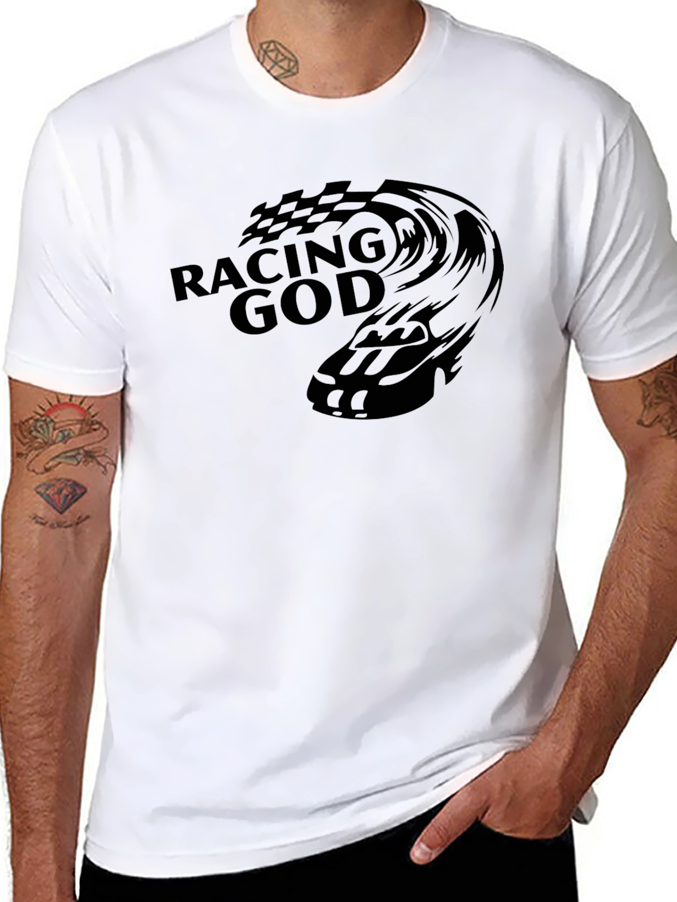 Racing God Black T-Shirt