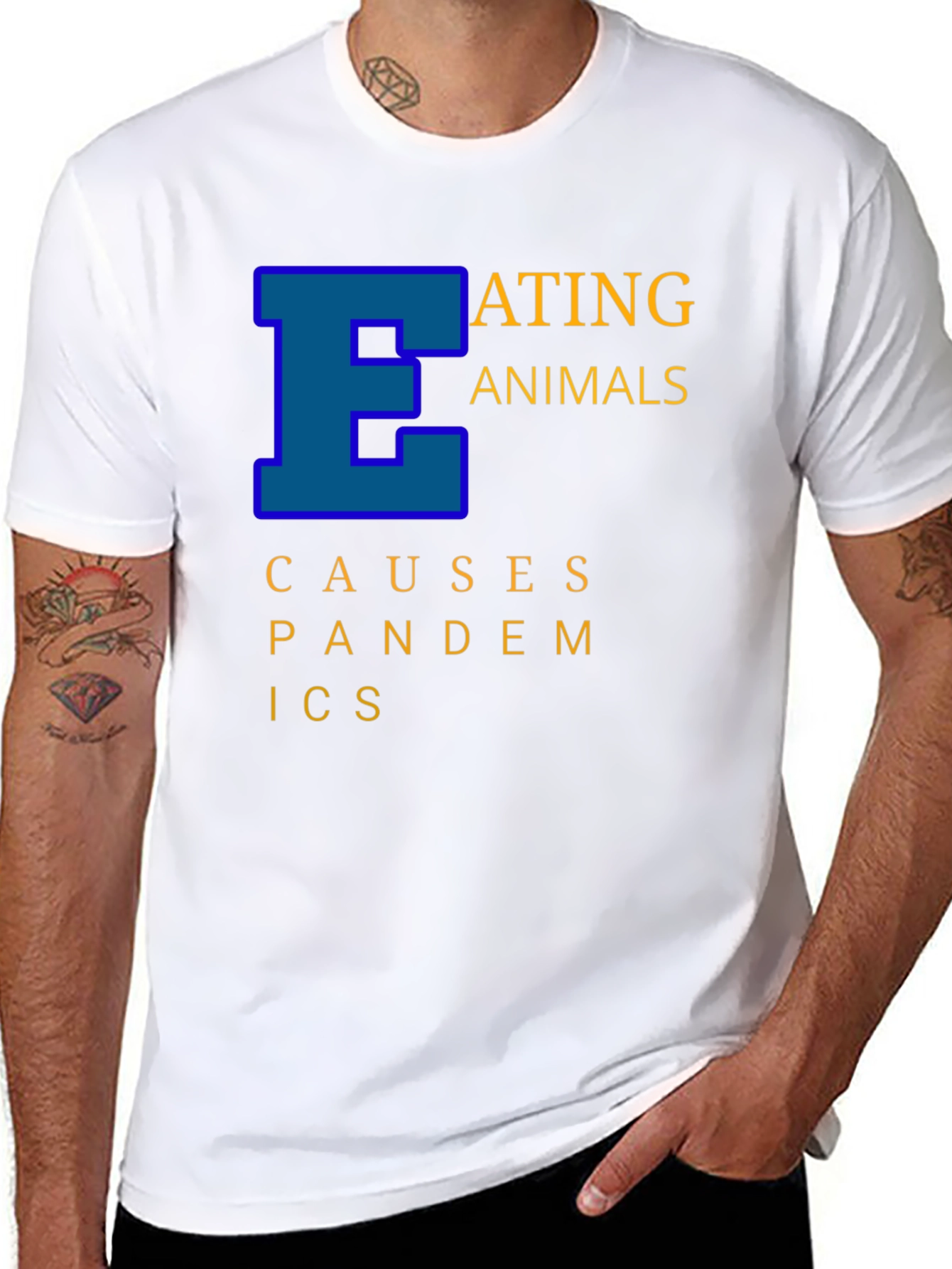 Eating Animals Causes Pandemics Graphic Tee
