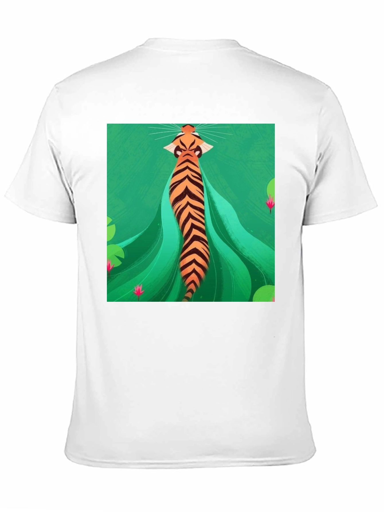 Unique Tiger Graphic Print Black T-Shirt