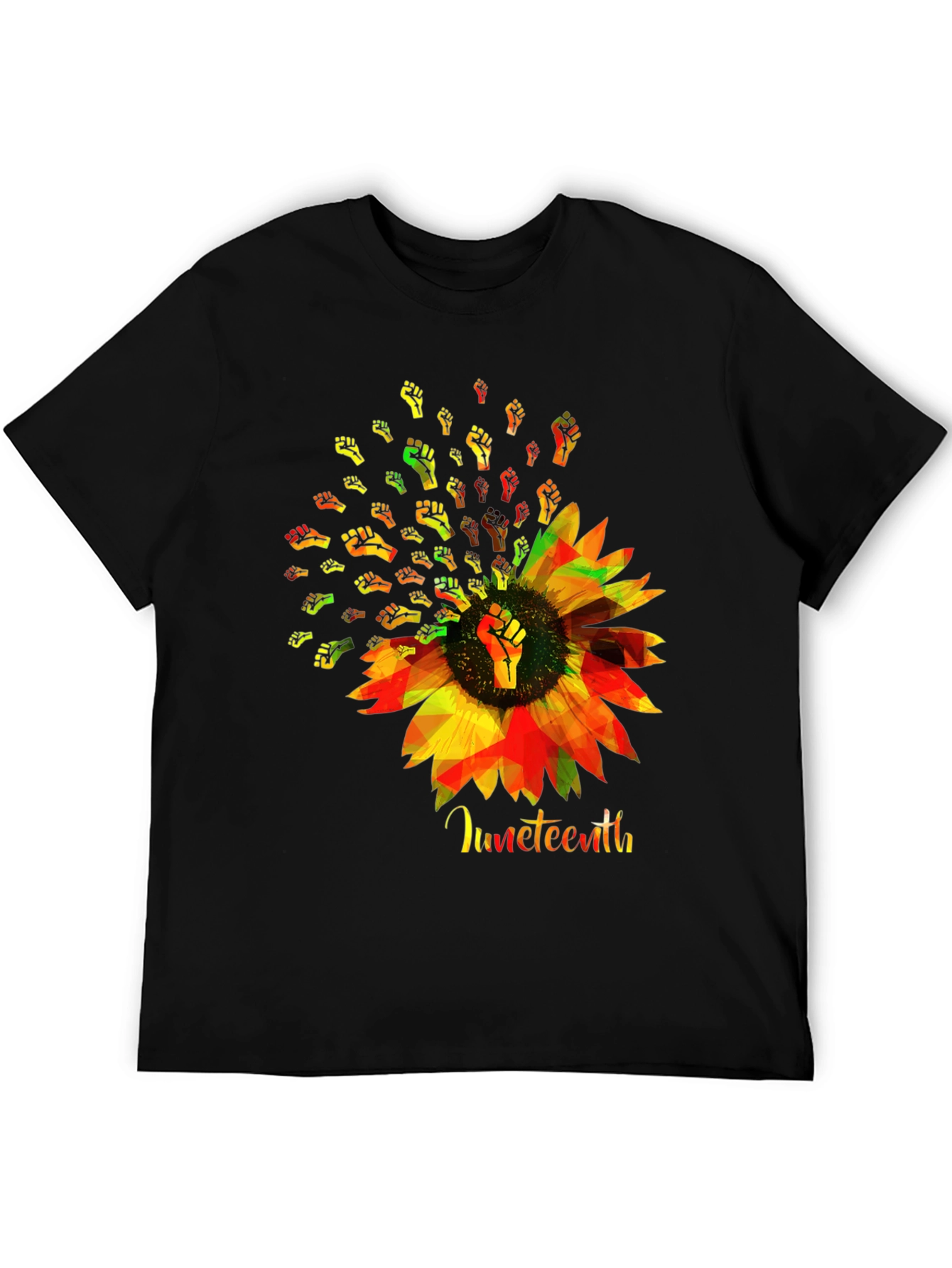 Juneteenth Sunflower Fist T-Shirt