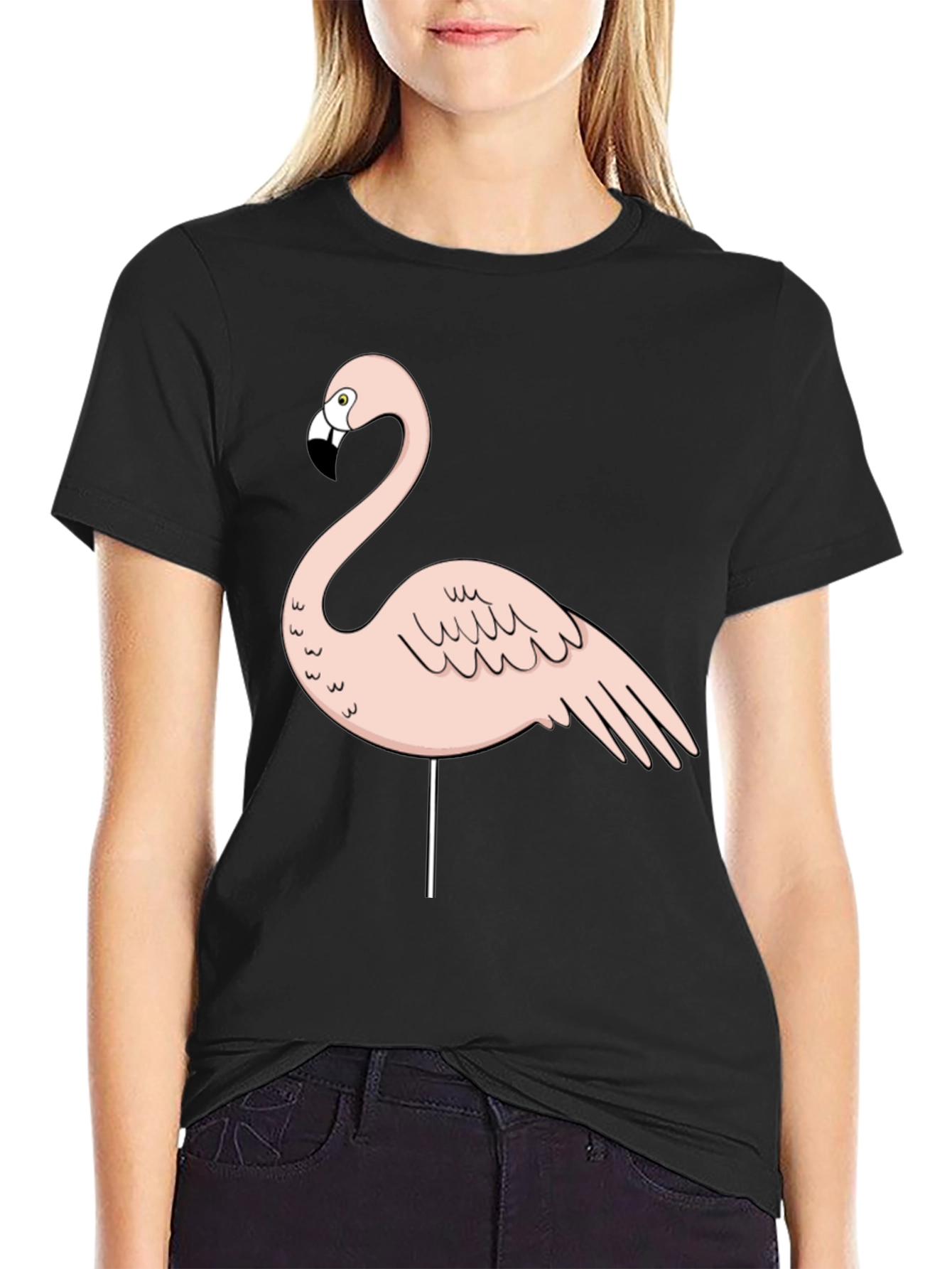 Flamingo Graphic Tee - Mens Black T-Shirt