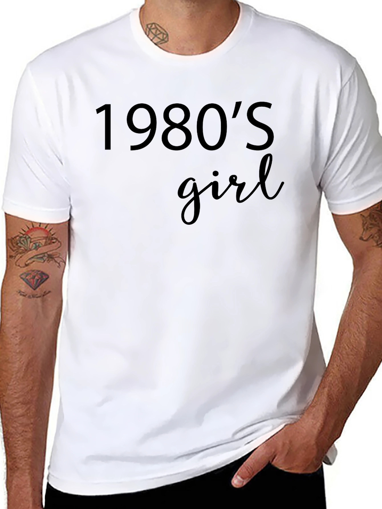 1980s Girl Graphic Tee - Retro Style