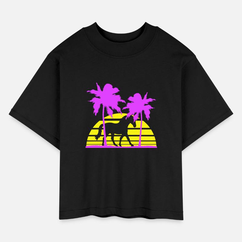 Horse Riding Lines Rider Sun Palm Trees Silhouette