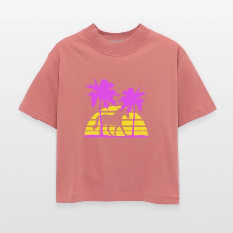 Horse Riding Lines Rider Sun Palm Trees Silhouette