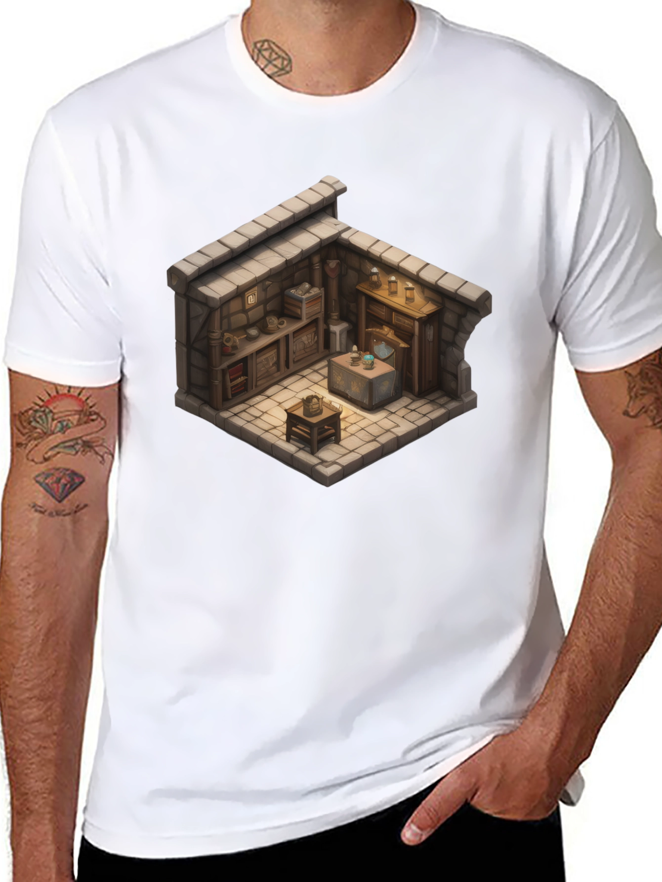 Isometric Alchemists Lab Black T-Shirt