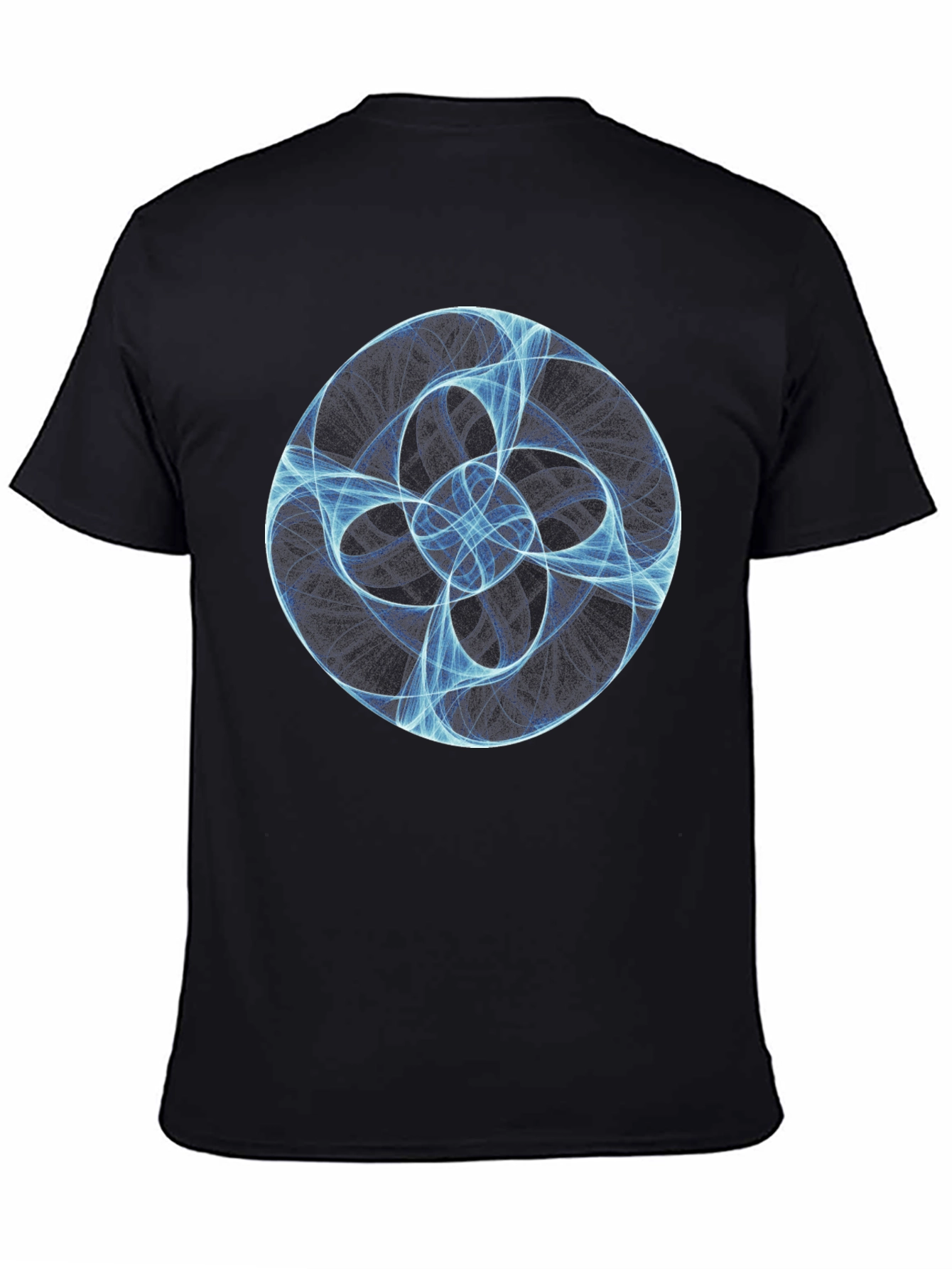 Abstract Swirl Graphic T-Shirt - Black