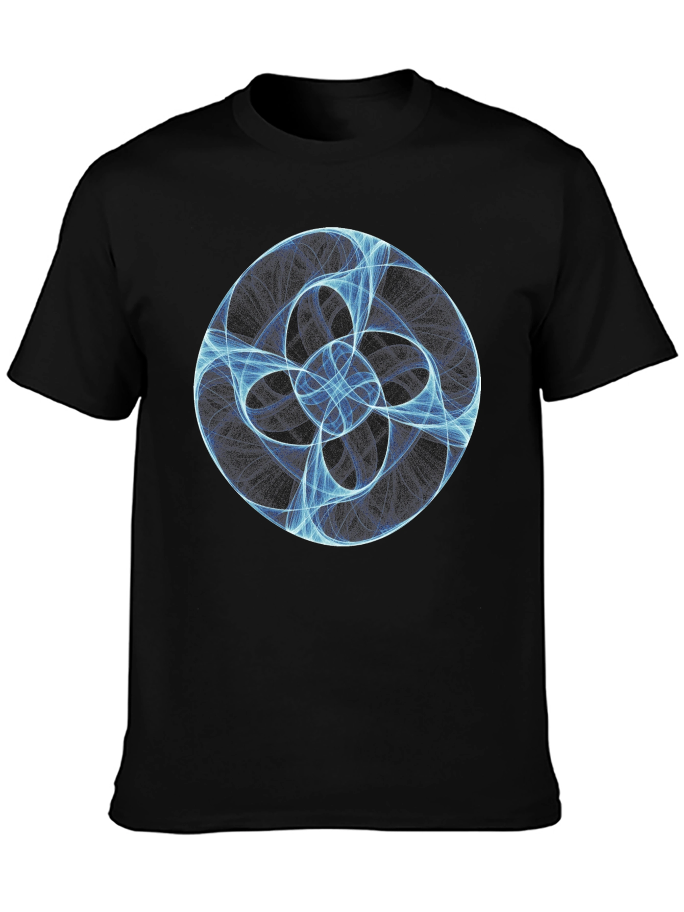 Abstract Swirl Graphic T-Shirt - Black