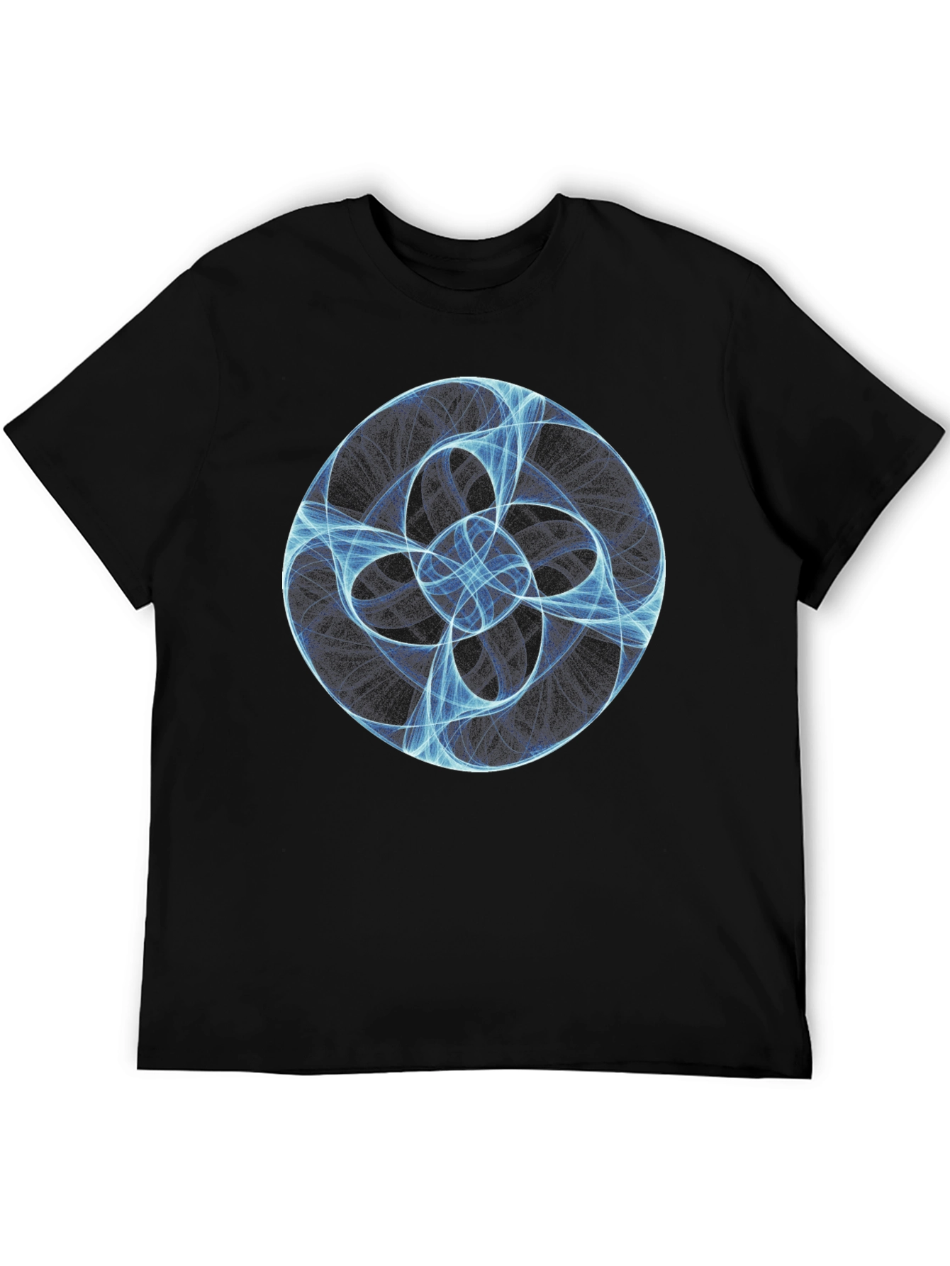 Abstract Swirl Graphic T-Shirt - Black
