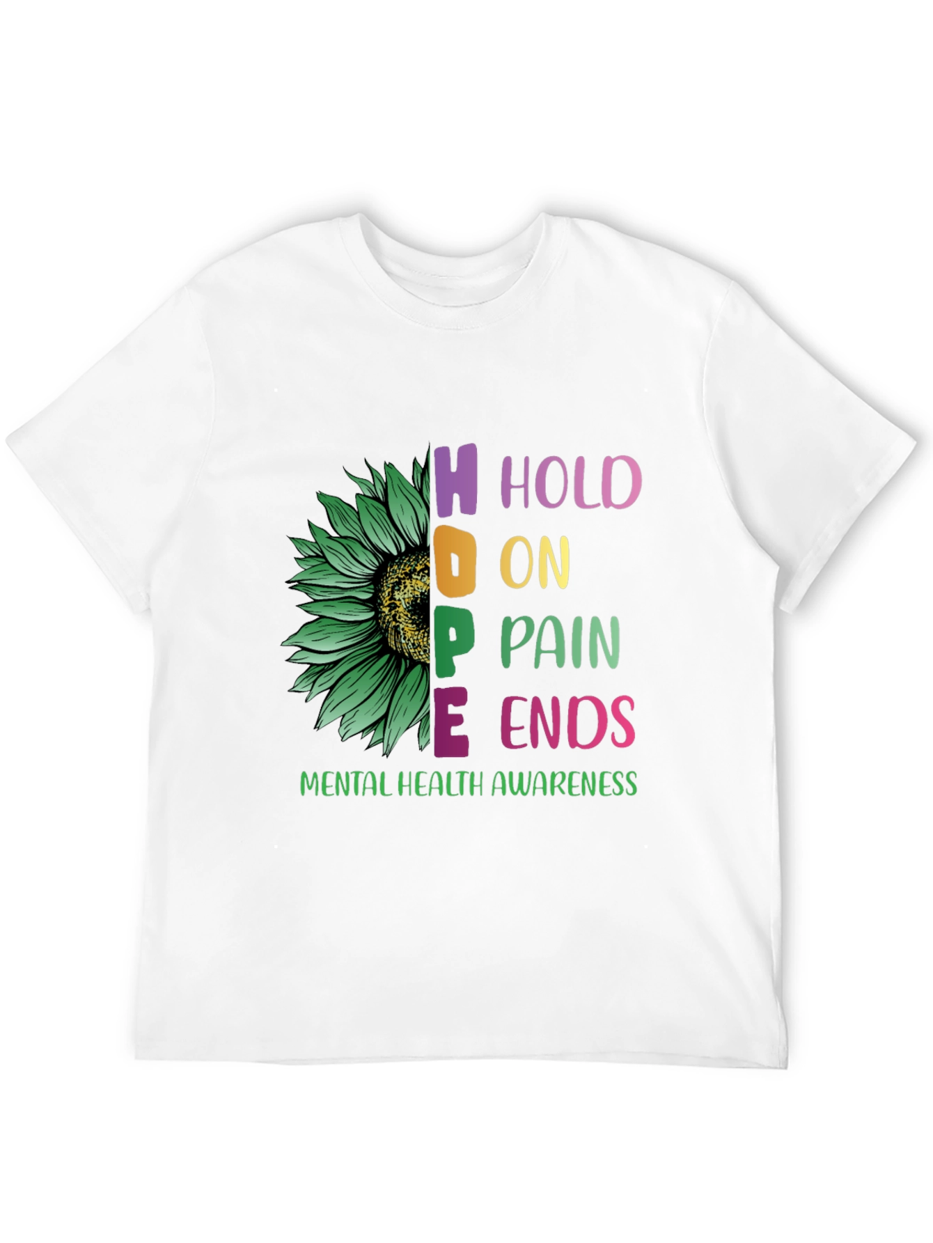 HOPE Mental Health Awareness T-Shirt Sunflower