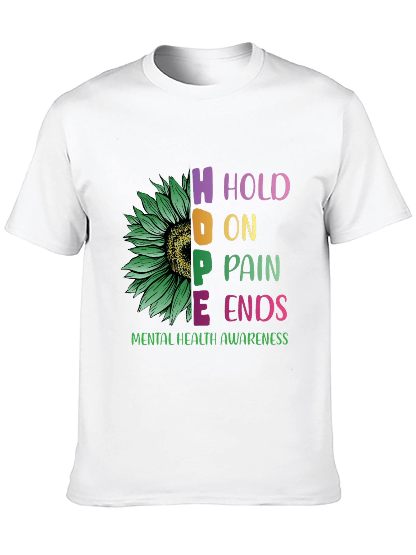 HOPE Mental Health Awareness T-Shirt Sunflower