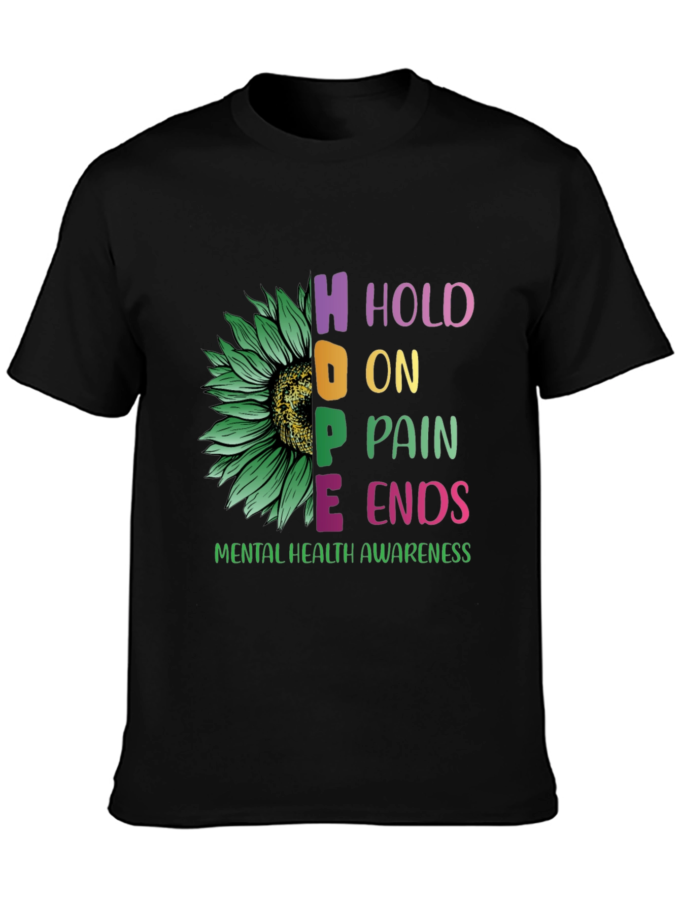 HOPE Mental Health Awareness T-Shirt Sunflower