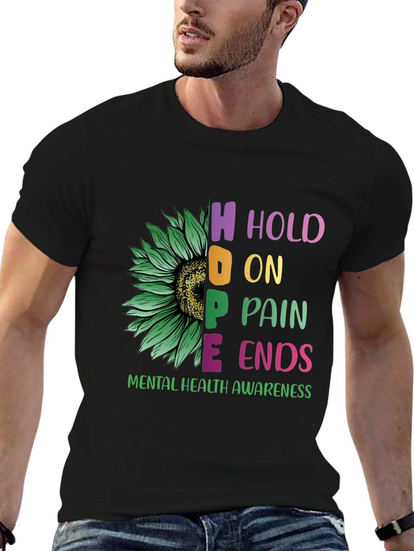 HOPE Mental Health Awareness T-Shirt Sunflower