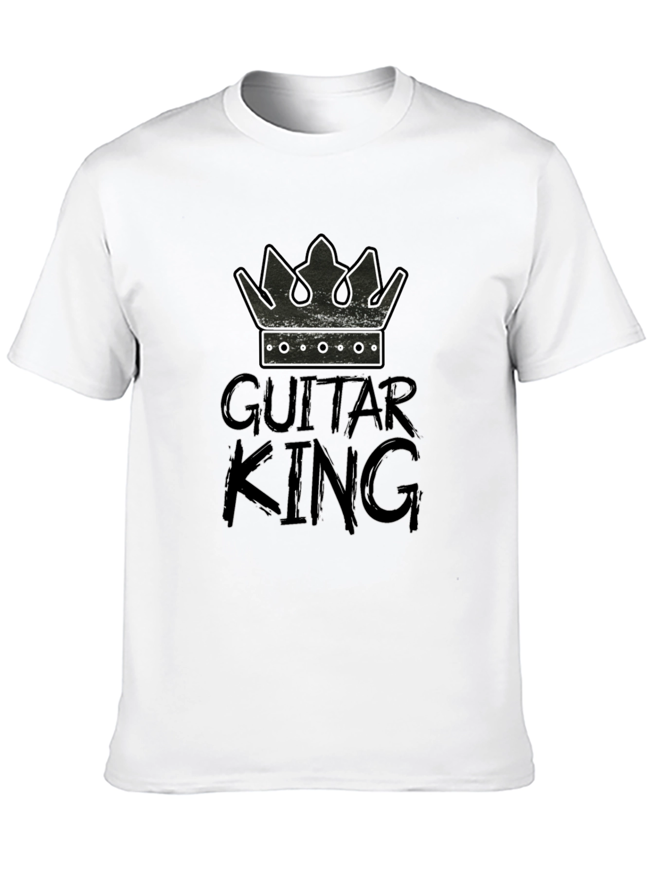 Guitar King Graphic Tee - Black Cotton T-Shirt