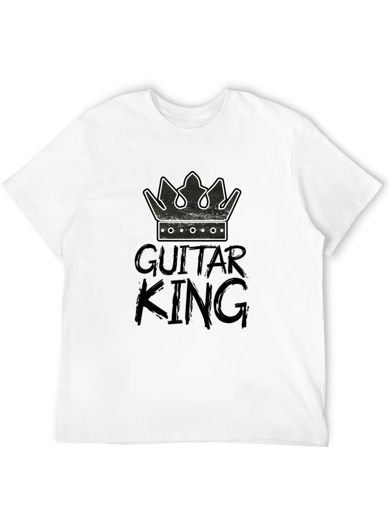 Guitar King Graphic Tee - Black Cotton T-Shirt