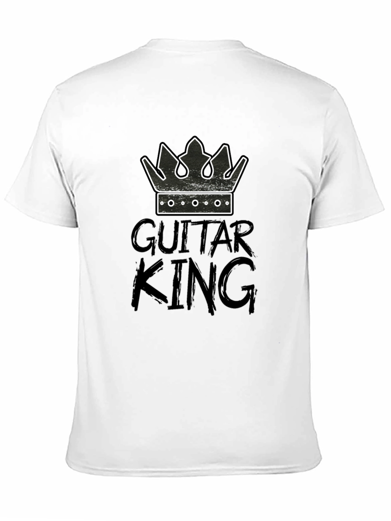 Guitar King Graphic Tee - Black Cotton T-Shirt