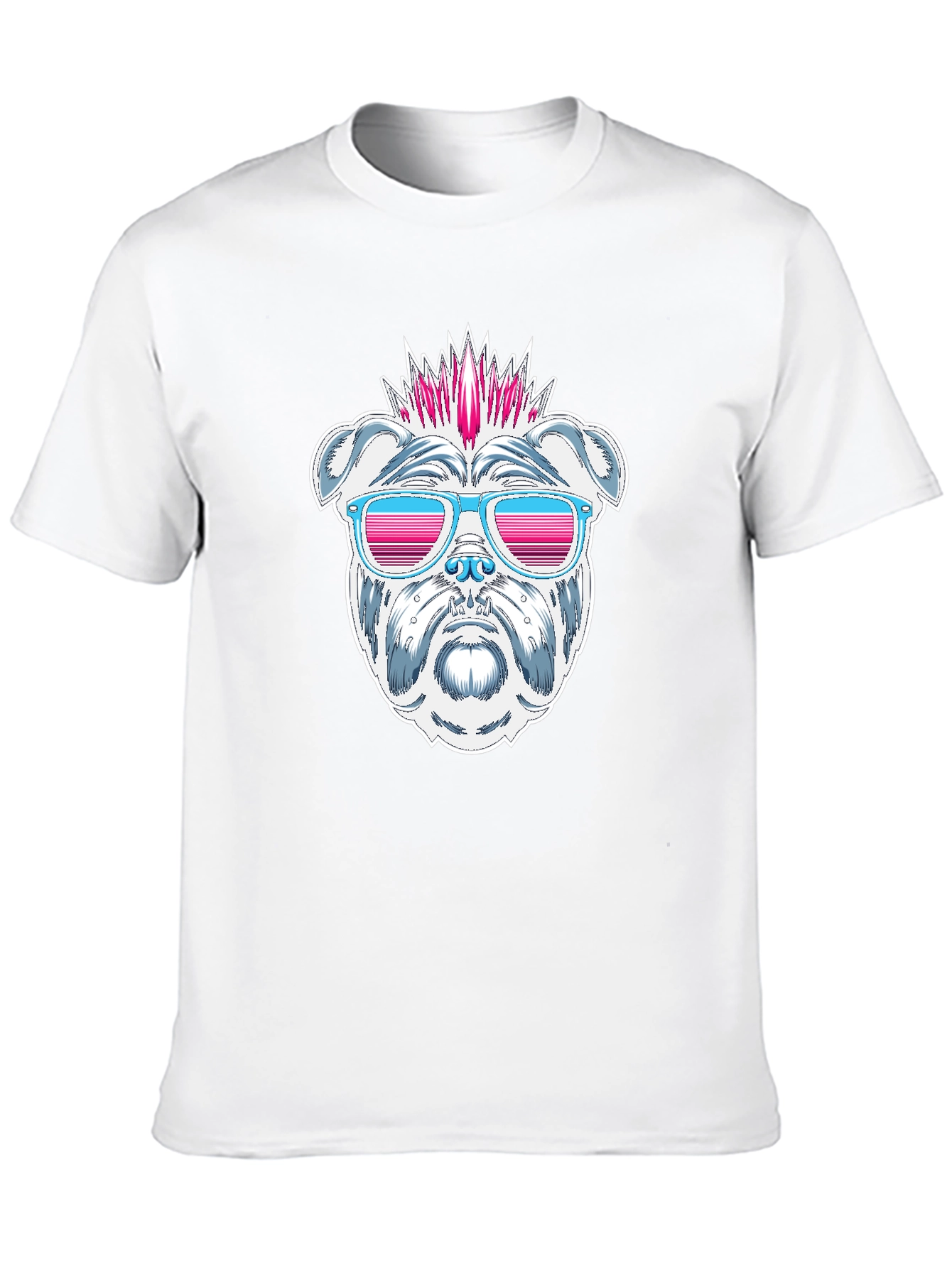 Cool Bulldog Graphic T-Shirt - Black